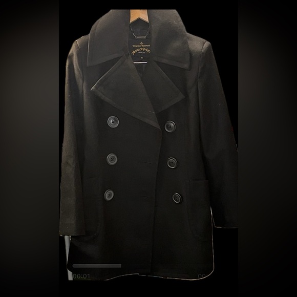 Forever Classic VIVIENNE WESTWOOD Lined Wool Double Breasted Coat $1450 - Picture 13 of 15
